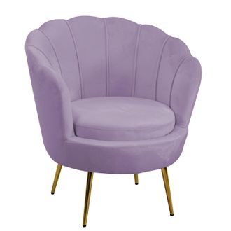 Vacchetti Sill&oacute;n Tulip&aacute;n Violeta De Terciopelo Cm73x72h77