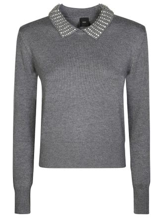 Pinko Ventotene Sweater With Rhinestones