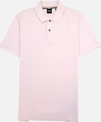 HUGO BOSS Mens Hugo Boss Pallas Embroidered Logo S/s Polo Pink 684 - Size: 36