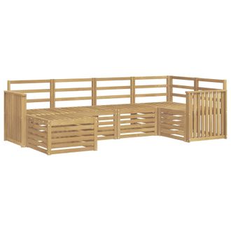 vidaXL Conjunto De Sof&aacute;s De Exterior 6 Pcs Blanco Poli&eacute;ster Vidaxl
