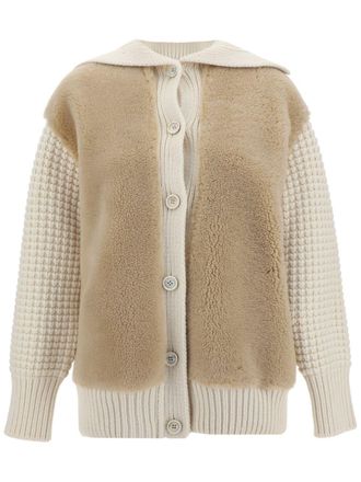 Fabiana Filippi shearling cardigan - Neutrals