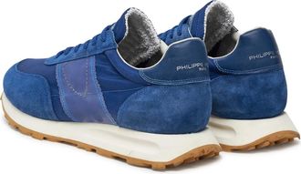 Philippe Model Mens Tour Low Sneaker Blue Suede Rubber