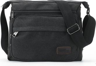 Generic Mens Shoulder Bag, Waterproof Messenger Bag, Large Capacity Storage Bag, Suitable for Office Commuting and Work Meetings (Black,34 * 12 * 27cm/13.3 * 
