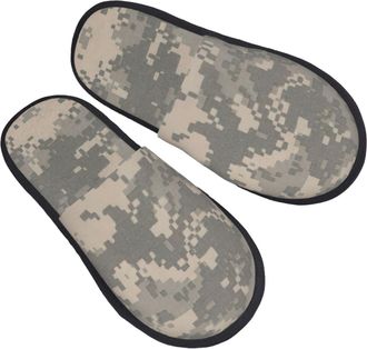 Generic DHGJHGN Army Digital Camouflage Print Slippers For Women And Men,Warm Comfortable For Home And Travel