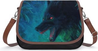 Generic Wolf Art Fashion Womens Crossbody Bags Novelty Handbag Shoulder Bag Purse
