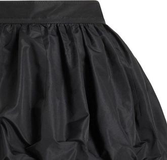 Patou Puffball Hem Pleated Skirt - Black