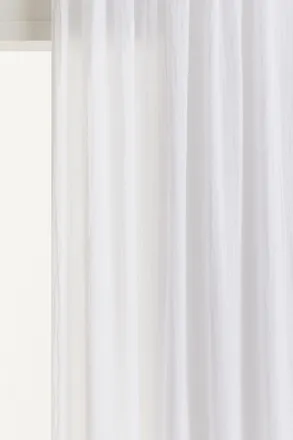 H&M 2er-Pack Vorhangschals aus Leinenmix - Weiss