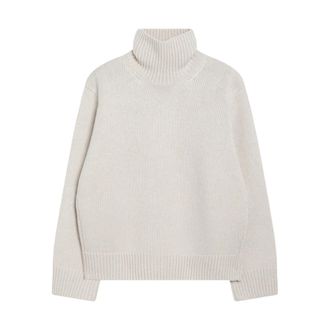 Toteme Oversized Lamswol Coltrui - Dames - Truien - Beige - Maat: S Wol