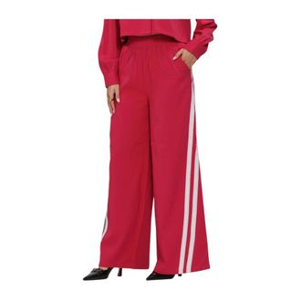 Refined Department Refined Department - Dolce Wijde Broek - Dames - Broeken - Rood - Maat: S Poliester