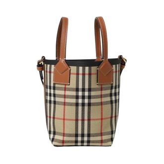 Burberry Check Tote Bag - female - Burberry - Mini Bags - Beige - ONE SIZE - Bags