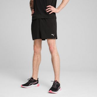 Puma Trainingsshorts PUMA M TAD ESSENTIALS 5 WOVEN SHORT, Damen, Gr. XXL, N-Gr, schwarz (puma schwarz), Obermaterial: 100% Polyester, slim fit normal, Hose