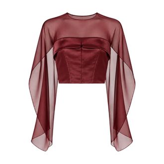 Alberta Ferretti Blouses - Dames - Blouses & Shirts - Rood - Maat: L