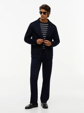 Tommy Hilfiger Mens Regular Fit Stretch Sateen Chino - Navy Blue - 30W x 30L