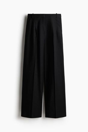 H&M Weite Hose aus Leinenmix - Schwarz