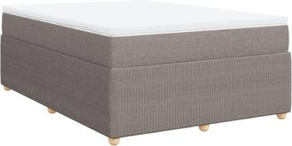vidaXL Vidaxl - Cama Box Spring Con Colch&oacute;n Tela Gris Taupe 160x200 Cm