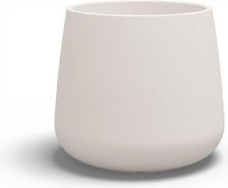 Monacis Jarr&oacute;n De Dise&ntilde;o Moderno &Oslash;53 H55 En Pol&iacute;mero Blanco Resistente Para Interiores Y Exteriores - Hecho En Italia - Monacis