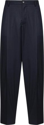 Dolce & Gabbana Broeken, Heren, Blauw, L, Wol, Wijde broek