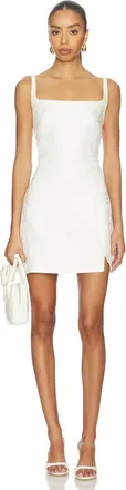 Amanda Uprichard Coco Dress With Front Slit In Ivory