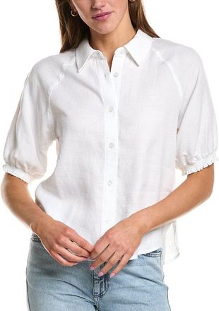 Splendid Talia Puff Sleeve Linen-Blend Top