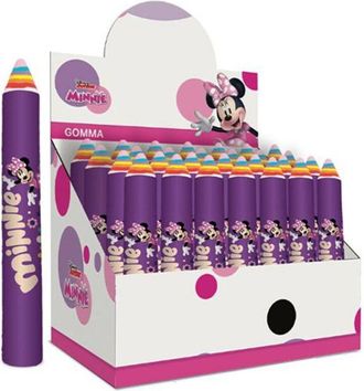 Trade Shop Trade Shop - Set 24pcs De Goma Para Eliminar La Forma De L&aacute;piz Gigante Minnie Gift Girls 960979