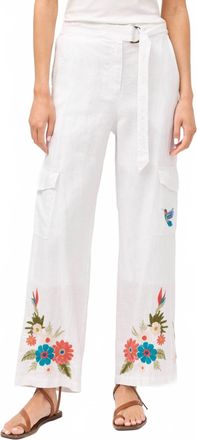 Johnny Was Francis Relaxed Linen Pant In White