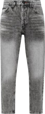 Philipp Plein Jeans Carrot Fit Iconic - Heren - Slim Fit Jeans - Grijs - W26 - Katoen - Jeans