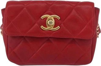 Chanel Pre-owned Belt Bags, female, Red, Size: ONE SIZE Pre-owned Vintage cc flap waist bag