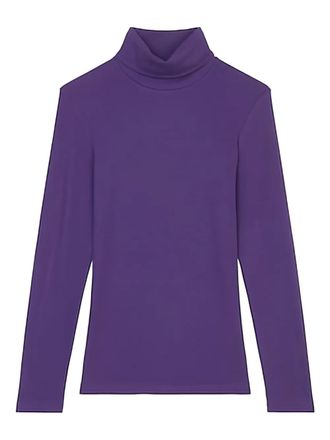Marc O'Polo turtleneck long-sleeves top - women - Cotton/Modal/Spandex/Elastane - L - Purple