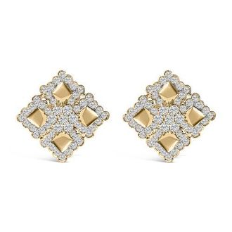 House of Brilliance 18K Yellow Gold Diamond 5 1/5 Cttw Geometric Cluster Stud Earrings at Nordstrom