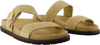 Tory Burch Womens Romy Sport Sandals Beige Calfskin