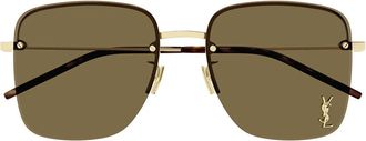 Saint Laurent Sunglasses Sl 312 M 014 Gold/Dark Brown Women
