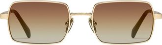 Quay DND 55mm Small Square Sunglasses in Gold/Sepia at Nordstrom
