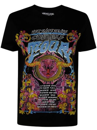Versace Jeans Couture Logo Tour T-shirt Cotton Jersey