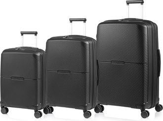 Champs Luggage Aura / 3-Piece Luggage Set / Black