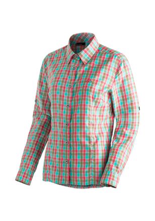 Maier Sports Funktionsbluse MAIER SPORTS Nanni, Damen, Gr. 44, bunt, 85% Polyester, 15% Viskose, Blusen Funktionsbluse, Damen Bluse, langarm Karobluse f&uuml;r Outdoor 