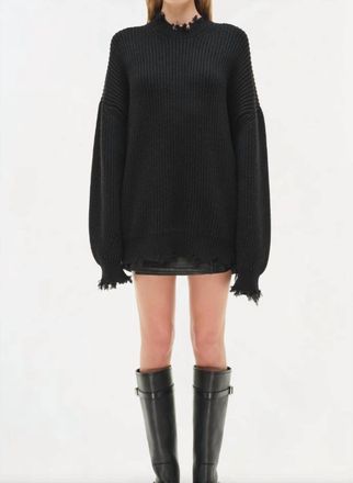 SIMKHAI Willa Crewneck Sweater In Black