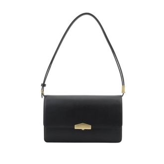 Pourchet Tassen, Dames, Zwart, ONE Size, Leer, Anjou Schoudertas