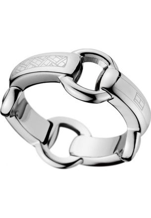 Tommy Hilfiger Womens 2700103C Ladies Ring - Silver Stainless Steel - Size N