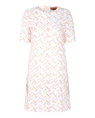 M Missoni Embroidered Zig-Zag Mini Dress