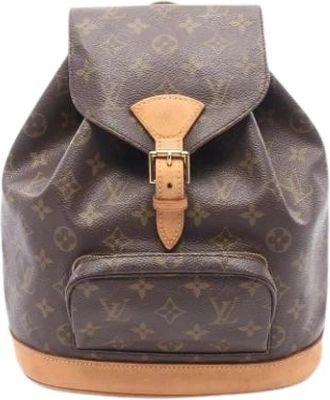 Louis Vuitton Pre-owned Vintage Rugzak Handtas - Dames - Vintage Rugzakken - Bruin - ONE Size - Leer - Vintage