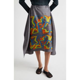 Pleats Please Issey Miyake Mix Pleated Skirt in Gray at Nordstrom