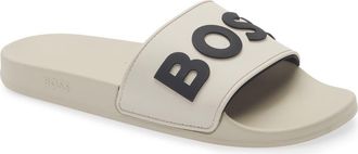 BOSS Kirk Slide Sandal in Open White at Nordstrom Rack, Size 13Us / 12Uk