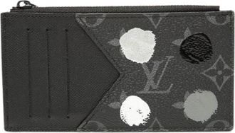 Louis Vuitton Pre-owned Wallets, male, Black, Size: ONE SIZE Pre-owned Yayoi Kusama Monogram Eclipse Leather Card Case