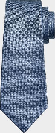 Kiton Mens Silk Tonal Jacquard Seven-Fold Tie