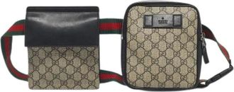 Gucci Pre-owned Belt Bags, female, Beige, Size: ONE SIZE Pre-owned Canvas Belt Bag