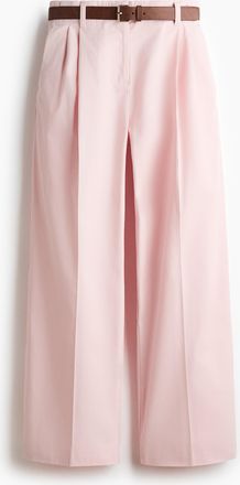 H&M Baumwollchino mit G&uuml;rtel - Hellrosa