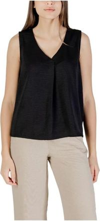 Only Only, Dames, Tops, Zwart, Maat: 2XL Poliester