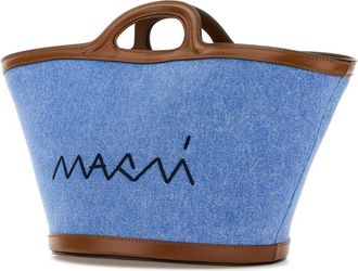 Marni Womens Denim Bucket Bag Blue Cotton