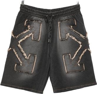 Off-white Arrow Frayed Patchwork Shorts