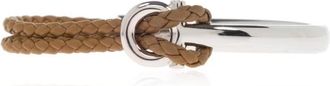 Ferragamo Armband met gegraveerd logo - Heren - Armbanden - Bruin - M - Leer - Accessoires